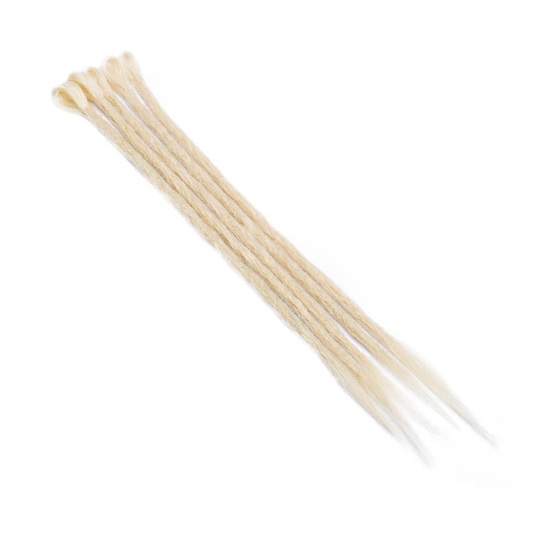S-noilite 20" Dreadlock Extension Ombre For Hip-Hop Synthetic Heat Resistant Crochet Braiding Hair Handmade Reggae Extension Twist Braiding Hairpiece Box Braid For Man Women(10strands/2packs,bleach blonde) - Image 4